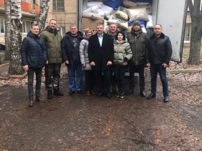 Калужская делегация доставила гуманитарный груз из Калуги в ЛНР