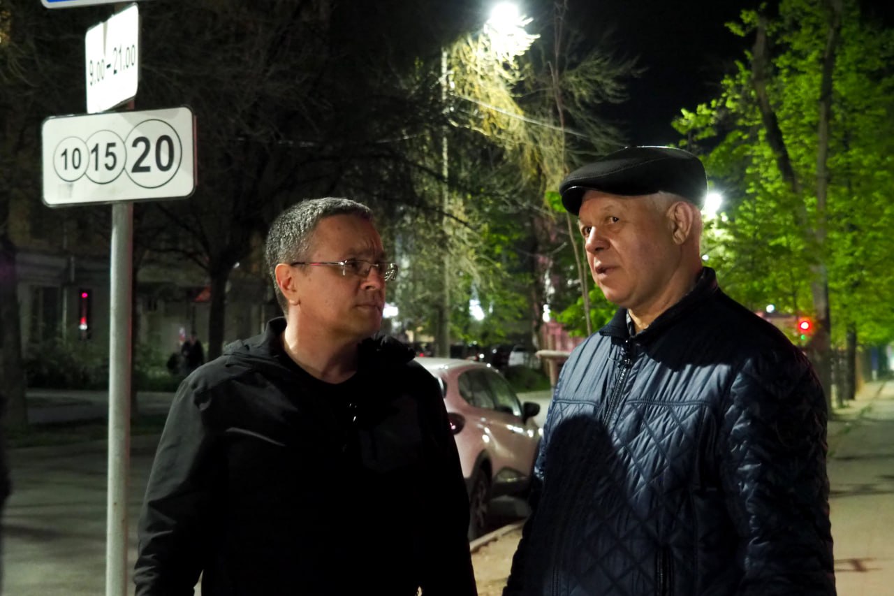 Дмитрий Денисов оценил уличное освещение Калуги