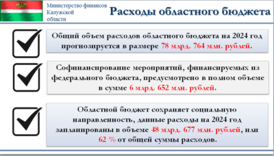 Правительство Калужской области одобрило региональный бюджет