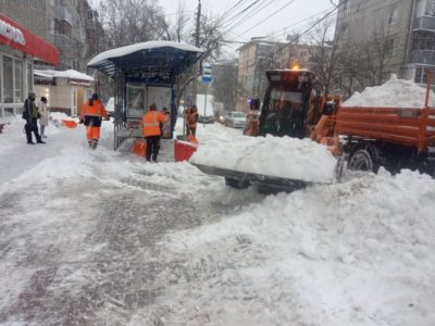 В ночь на 9 января снег вывезут с четырёх улиц Калуги