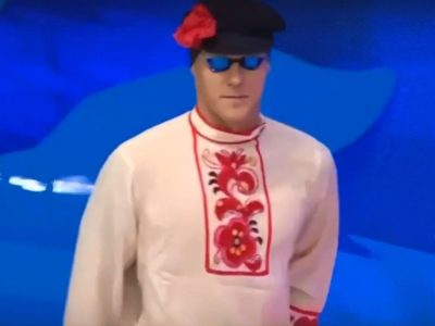 Пловец из Калужской области вышел на заплыв в костюме «русского парня»