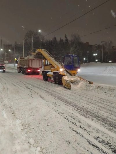 С улиц Калуги за ночь вывезли 3,6 тысячи кубометров снега