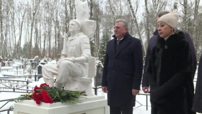 В Калужской области открыли памятник участнику СВО