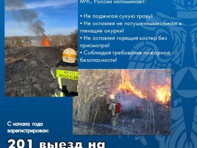 Больше 200 пожаров произошло в Калужской области из-за пала травы