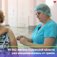 Более 45 тысяч человек привились от гриппа в Калужской области