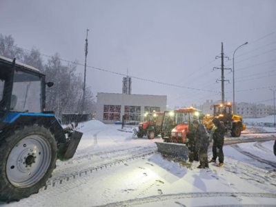 Городское хозяйство усилило уборку снега в Кошелеве