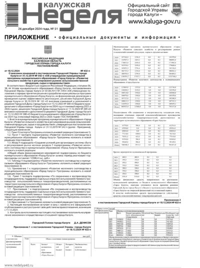 Приложение №51 от 26 декабря 2024 года