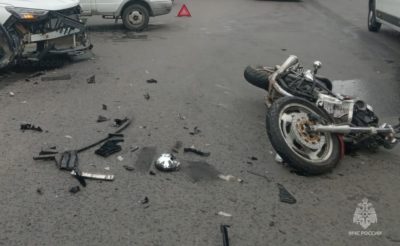40-летний мотоциклист госпитализирован после ДТП в Калуге