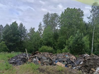 В Калужской области выявлена несанкционированная свалка