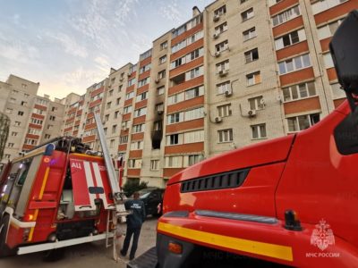 В калужском микрорайоне Азарово произошел пожар