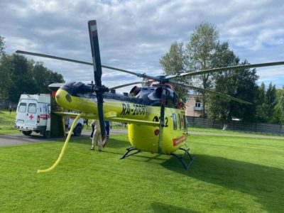 Пострадавшему в ДТП мотоциклисту потребовалась эвакуация на вертолете