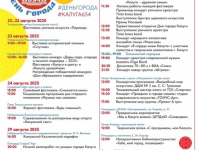 День города: как это будет в Калуге День города: как это будет в Калуге