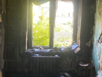 В Калуге при пожаре квартиры пострадал человек