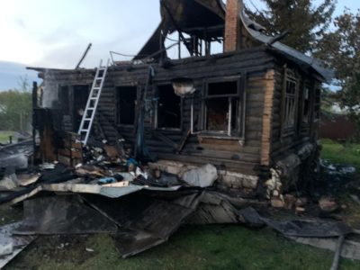 В Калужской области пенсионер погиб при пожаре в частном доме
