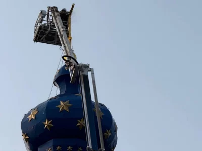 На храм Иоанна Предтечи вернули крест На храм Иоанна Предтечи вернули крест