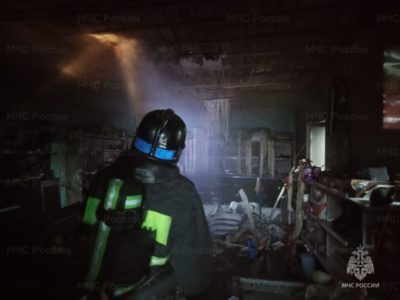 Магазин сгорел в Калужской области