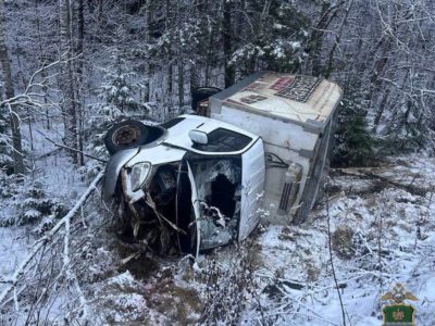 «Газель» перевернулась на дороге Калуга-Серпухов