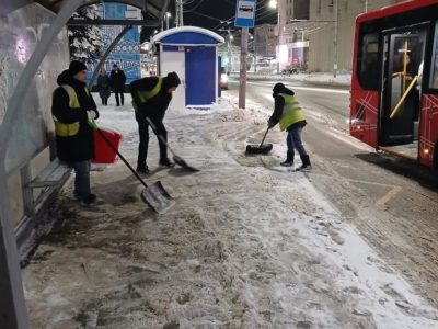 В Калуге за ночь вывезли более 2600 кубометров снега