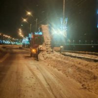 За ночь с улиц Калуги вывезено более восьми тысяч кубометров снега