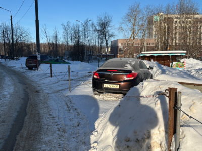 В Калуге ищут владельца столбиков с цепочками