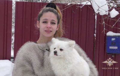 Автоинспекторы спасли потерявшегося шпица