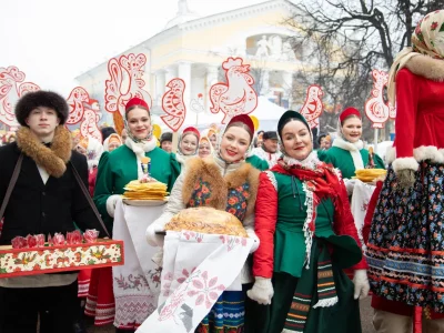 Калужане с размахом проводили зиму в центре города