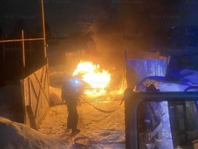 На Московской загорелся автомобиль