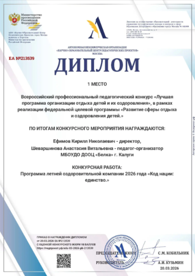 Программа калужского лагеря «Белка» признана лучшей в России