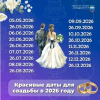 Будущим молодоженам напомнили о «красивых» датах