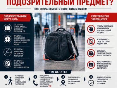 Что делать, если обнаружили подозрительный предмет?