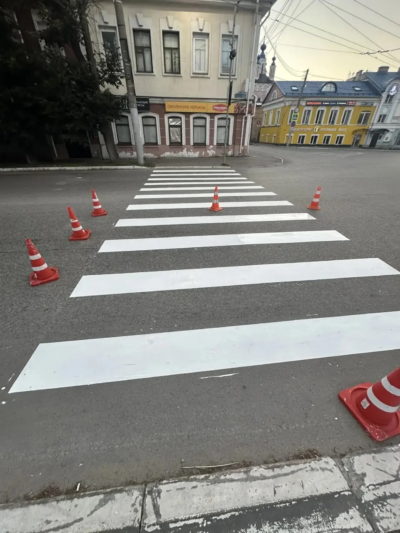 В Калуге за неделю разметили несколько улиц