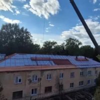 В Калуге на улице Дубрава обновляют крышу