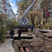 На улице Вишневского завершили замену трубопровода На улице Вишневского завершили замену трубопровода